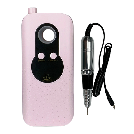 Motor Lixadeira Elétrica Portátil DZ8 35.000rpm Bivolt Rosa Claro