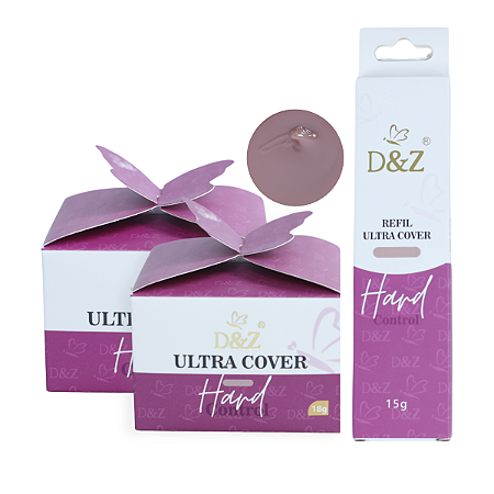 Kits 2x Gel D&Z Ultra Cover + 1x Refil para alongamento de unhas