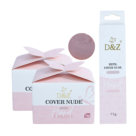 Kits 2x Gel D&Z Cover Nude + 1x Refil para alongamento de unhas