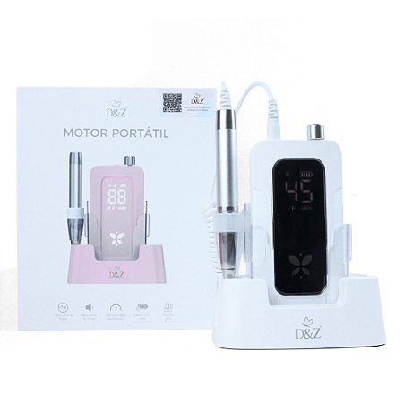 Motor Portátil D&Z DZ10 – Lixadeira Profissional para Unhas 45.000 RPM Recarregável LED