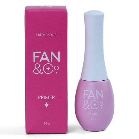 Primer FAN & CO. 14ml – Fixação Segura e Suave para Alongamento e Unhas em Gel
