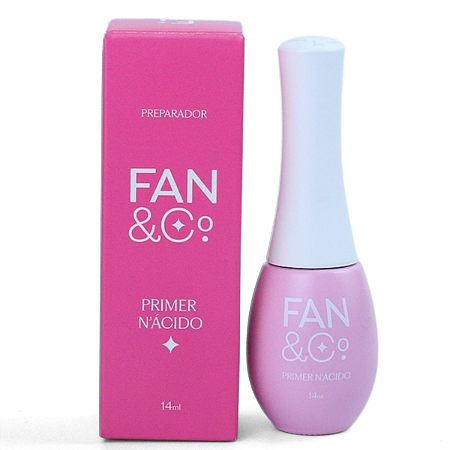 Primer Não Ácido FAN & CO. 14ml – Fixação Segura e Suave para Alongamento e Unhas em Gel