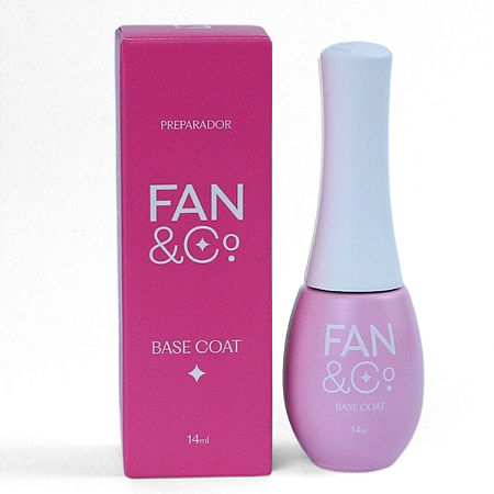 Base Coat FAN & CO. 14ml – Base Adesiva Profissional para Unhas em Gel LED/UV