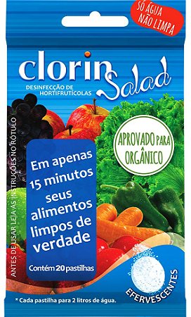 Clorin Salad - Higienização de alimentos