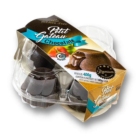 Petit gateau chocolate congelado 4x100g