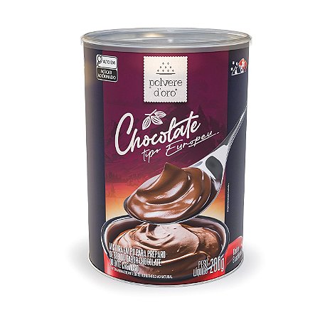 Chocolate cremoso tipo Europeu tubo lata 8x25g