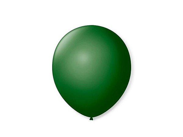 Balão liso nº9 Verde Folha com 50 unid.