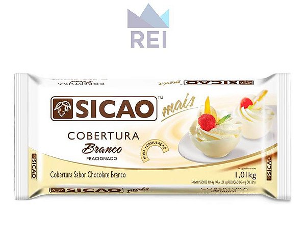 Cobertura Chocolate Fracionado Branco em Barra SIcao 1,01kg