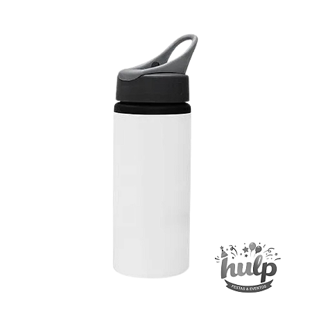 Squeeze Alumínio Resinado Wave Personalizado - 600ml - Branco