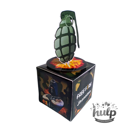 Caixa Cubo Personalizada com Aplique 3D