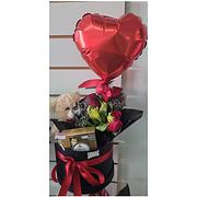 Box Luxo Preto Premium com Pelúcia e Rosas