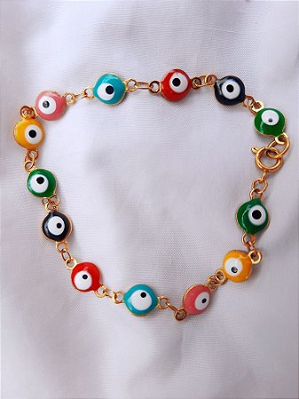 Pulseira de  Olho grego - contra mau olhado - Coleção Conexão Delicato