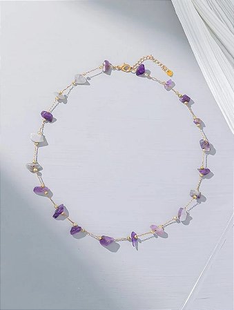 Choker de Ametista - Pedra da Transmutação | Coleção Delicato