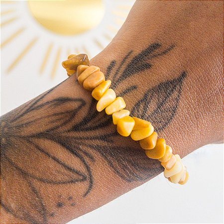 Pulseira de Calcita Amarela - Pedra contra a timidez