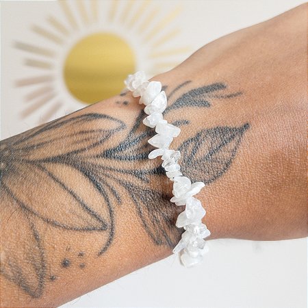 Pulseira Pedra da Lua Indiana Verdadeira cascalho - Pedra do Sagrado Feminino