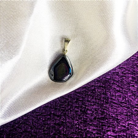 Pingente Hematita rolada - Proteção contra Vícios, Negatividade e Hábitos