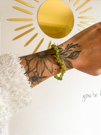 Pulseira de Peridoto mini - Pedra da Proteção e Cura