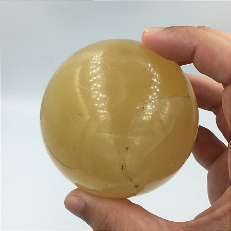 Esfera de Calcita Amarela - Pedra contra a timidez
