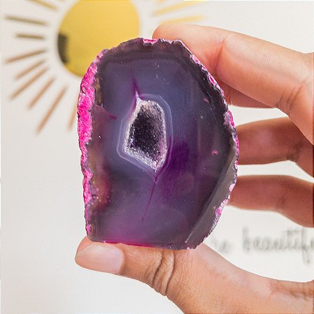 Geodo de Ágata Rosa - Pedra da aceitação
