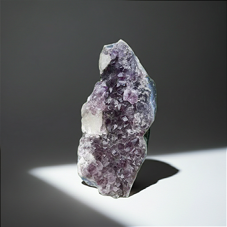 Drusa de Ametista com Gipsita (selenita)- Transmutação