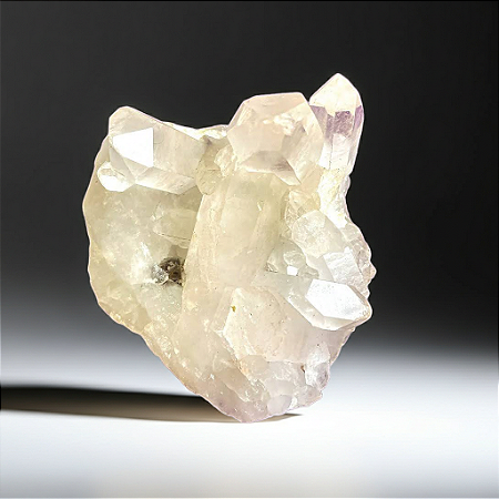 Drusa de quartzo transparente cristal - Purificação e Iluminação