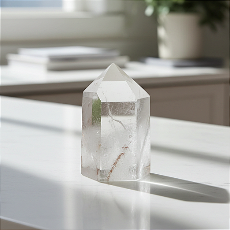 Ponta de Cristal Quartzo Transparente - Pedra da Amplificação