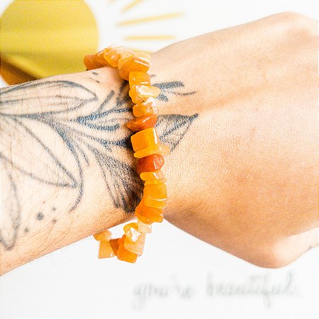 Pulseira de Ágata natural  - Pedra da bondade