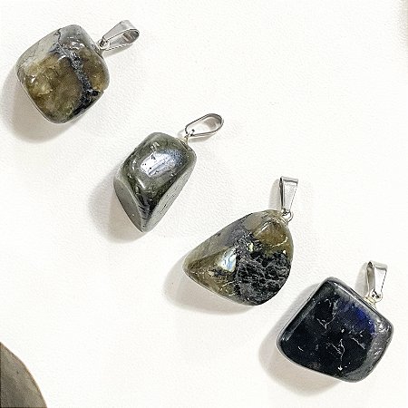 Pingente Labradorita rolado - Controle mental, iniciação mística e clarividência