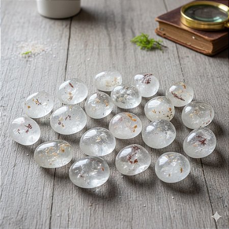 Quartzo xamânico rolado | viagem astral, conexão com ancestrais e manifestações