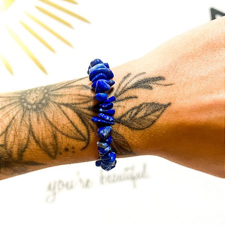 Pulseira de Lápis Lazúli Extra - pedra da intuição