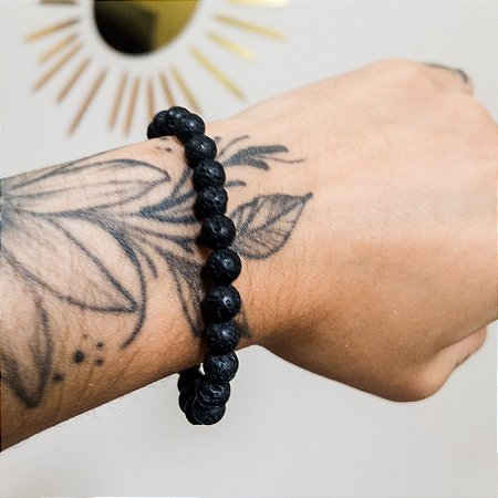 Pulseira de Lava Vulcânica - Resiliência e Força Interior