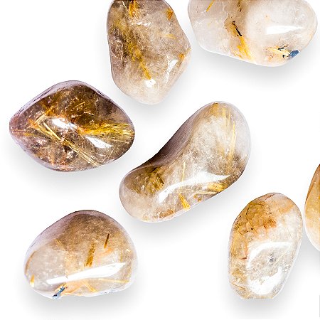 Quartzo Rutilado Rolado - Pedra da Felicidade