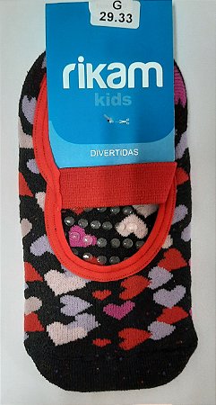 KIDS sapatilha antiderrapante corações