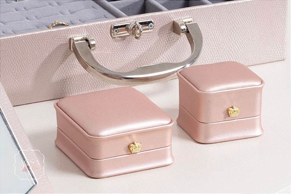 Porta Joia Rose Acetinado