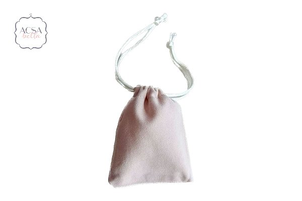 Saquinho de Malha Aveludada Rose