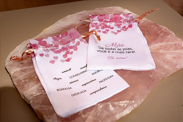 Saquinho Cetim Personalizado Mãe