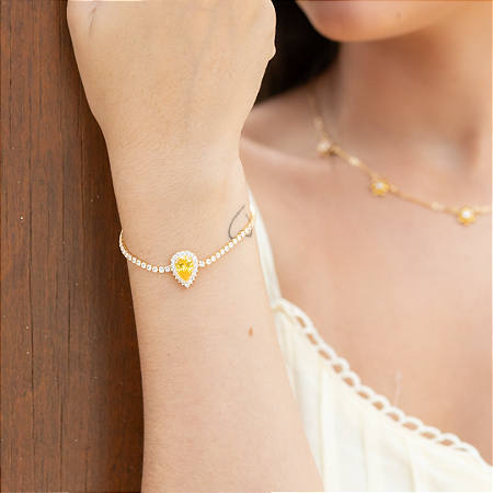 Pulseira Gota Cravejada