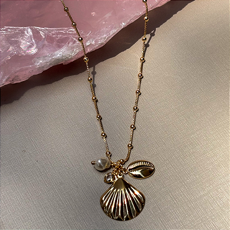 Colar Concha, Ângora e Pérola