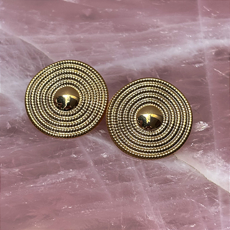 Brinco Círculo Texturizado