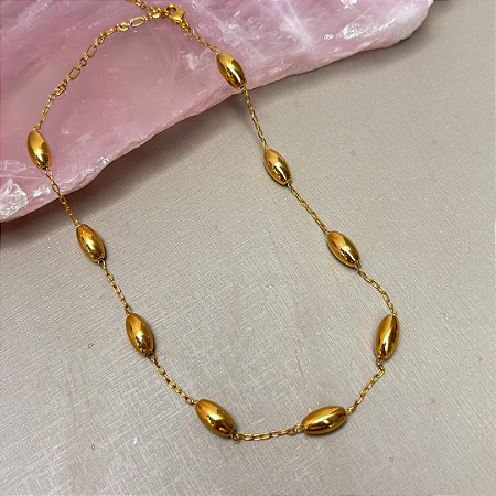 Colar Choker Arroz