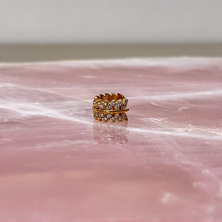 Piercing Fake Folhas Cravejadas