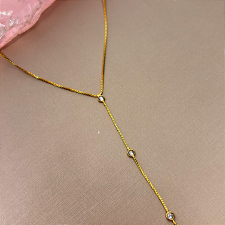 Colar Gravatinha Pontos de Luz