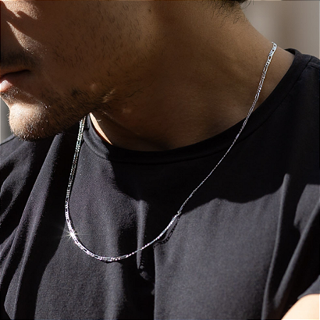 Colar Masculino Elo 3x1 Fino