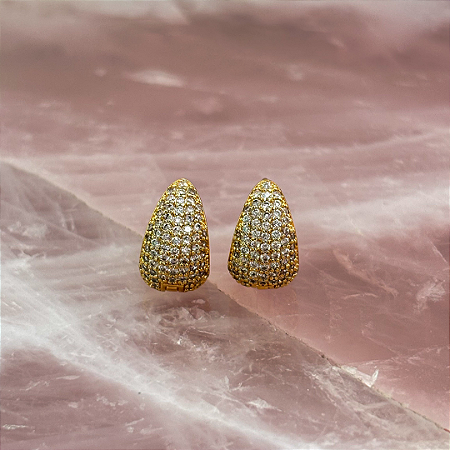 Argola Gota Cravejada