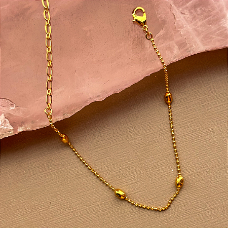 Pulseira Esferas e Arroz