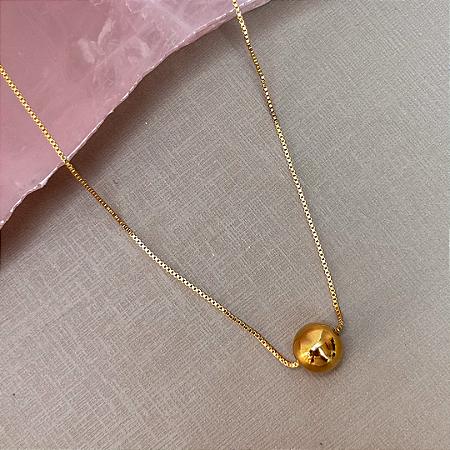 Colar Esfera Solitário