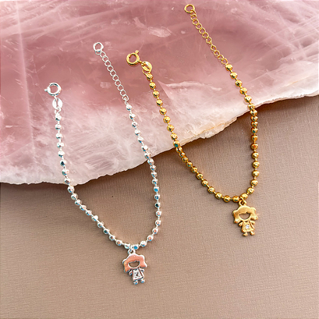 Pulseira Filha Corrente de Esferas
