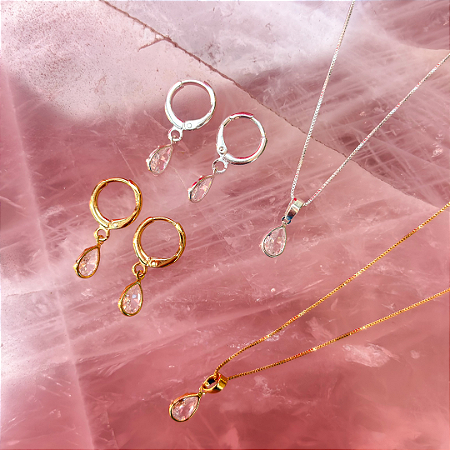 Conjunto Gota Ponto de Luz Pingente