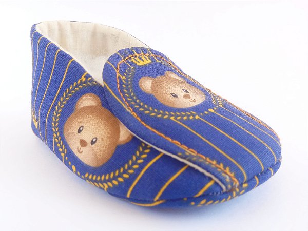 sapatinho de bebe azul marinho