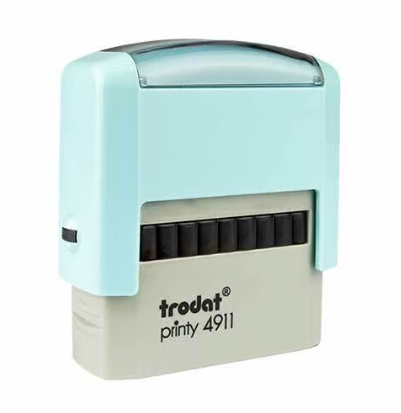 Carimbo Trodat 4911 2.0 14x38mm Azul Pastel